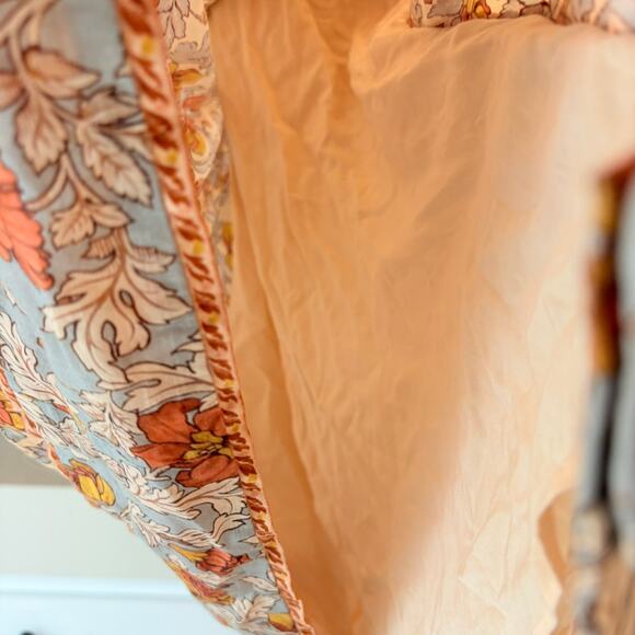 Zimmermann Andie Buttoned Floral Linen Mini Dress Long Sleeve 3 Large - Picture 11 of 16